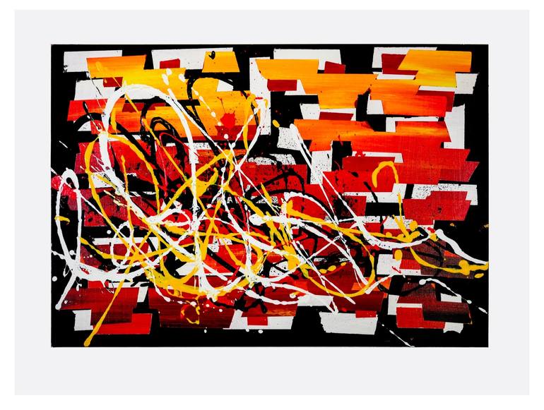 Original Abstract Expressionism Abstract Painting by Mike Habs