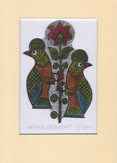 Birds and flower - Limited Edition 27 of 30 thumb