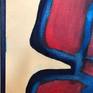 Playing with colors and shapes. Blue and Red tones.
