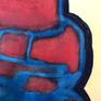 Playing with colors and shapes. Blue and Red tones.