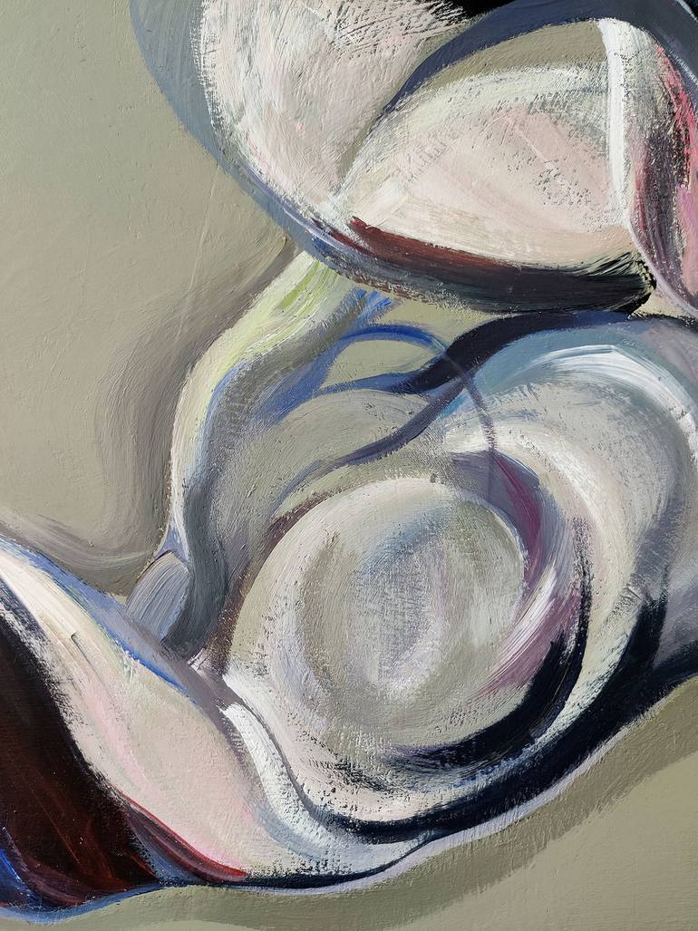 Original Abstract Expressionism Nude Painting by Malwina Chabocka