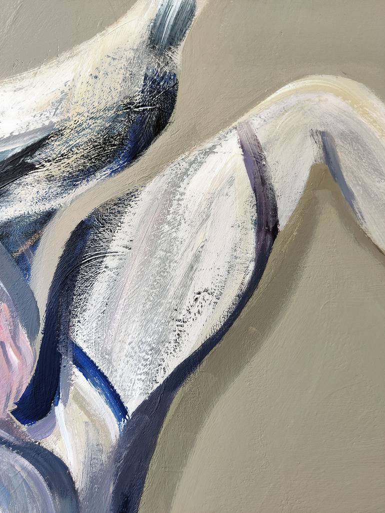 Original Abstract Expressionism Nude Painting by Malwina Chabocka