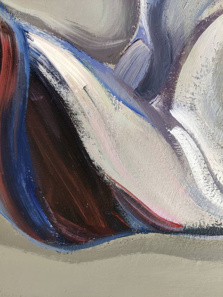 Original Abstract Expressionism Nude Painting by Malwina Chabocka