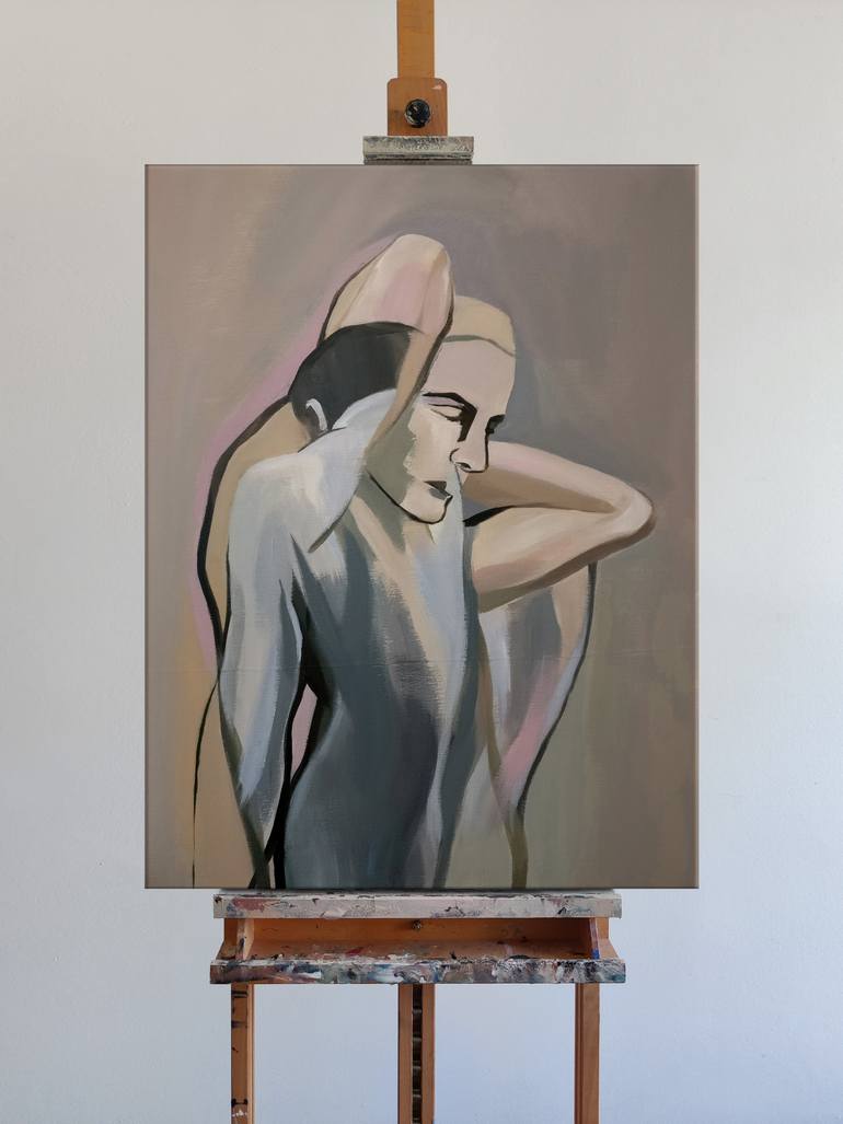 Original Expressionism Body Painting by Malwina Chabocka