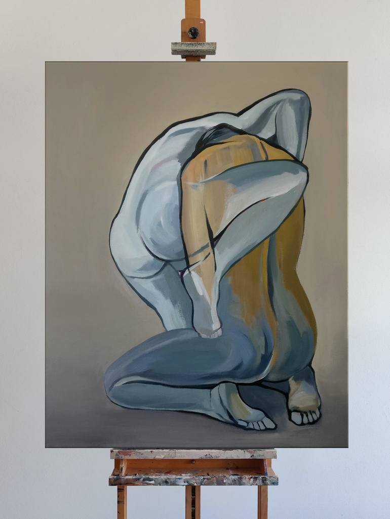 Original Nude Painting by Malwina Chabocka