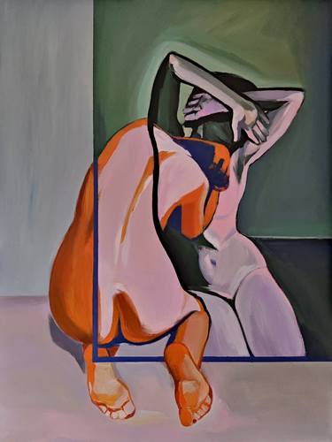 Original Expressionism Nude Paintings by Malwina Chabocka