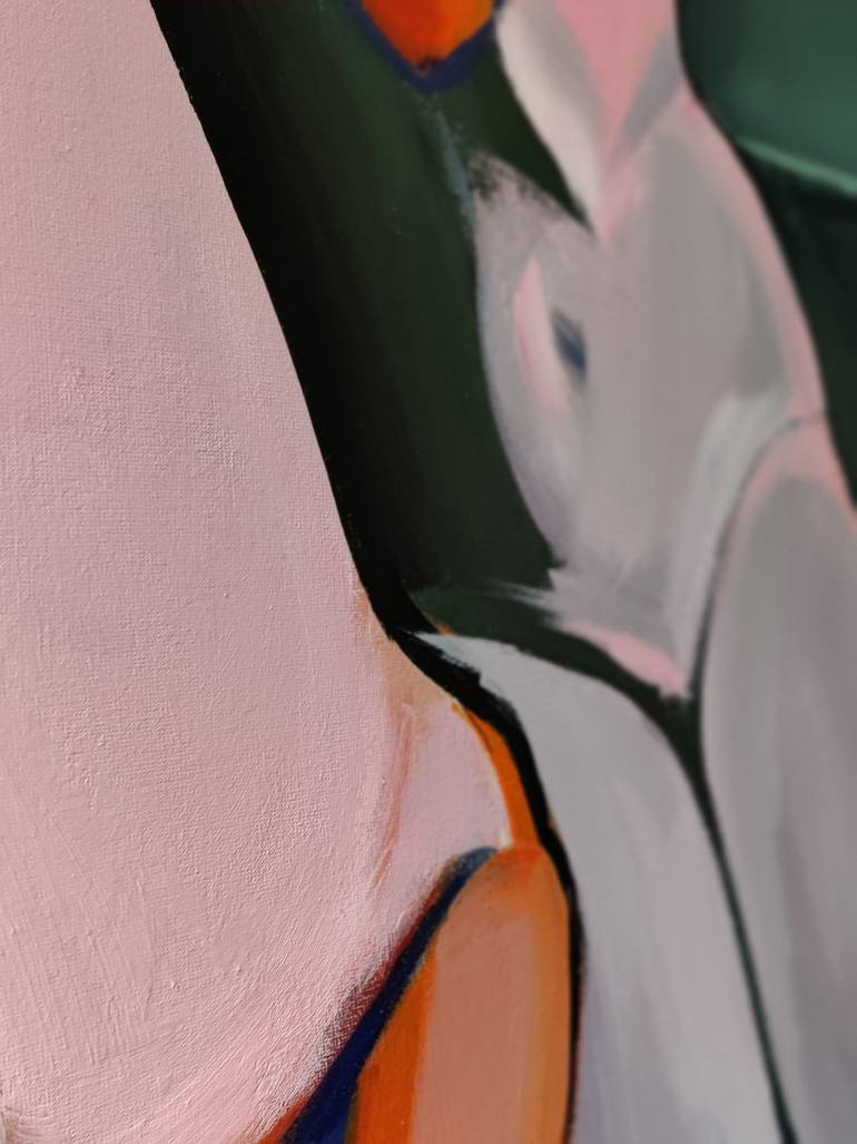 Original Expressionism Nude Painting by Malwina Chabocka