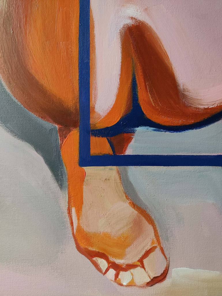 Original Expressionism Nude Painting by Malwina Chabocka