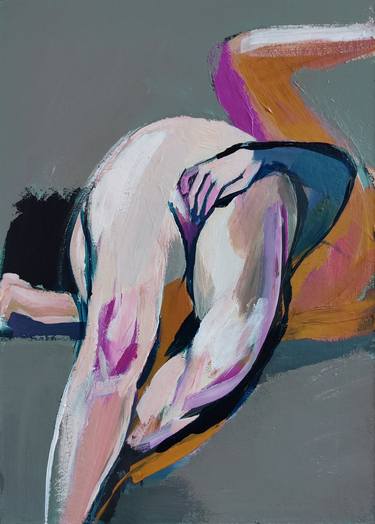 Original Expressionism Erotic Paintings by Malwina Chabocka