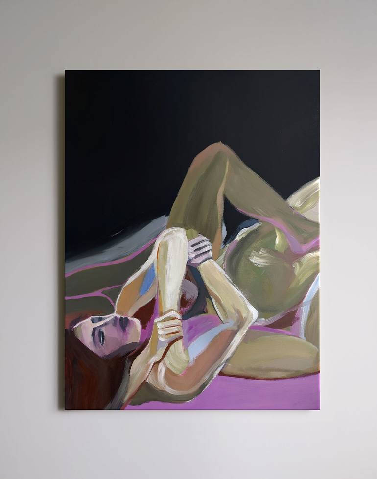 Original Figurative Erotic Painting by Malwina Chabocka