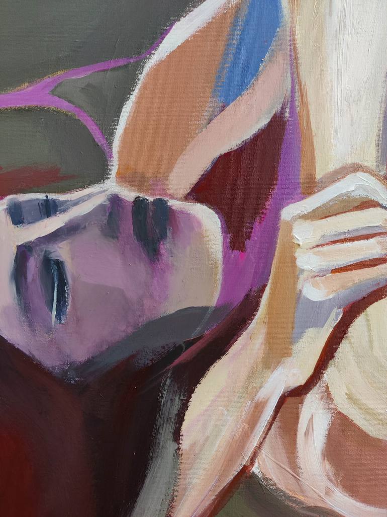 Original Figurative Erotic Painting by Malwina Chabocka