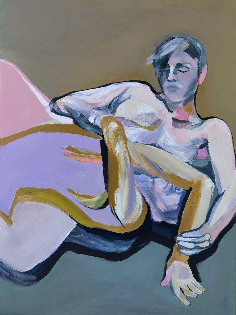 Original Expressionism Erotic Paintings by Malwina Chabocka