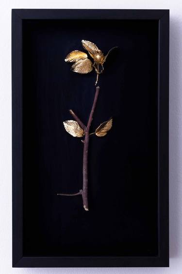 My wall jewel , rose#6 , wood, electroforming &24k gold plating, 30cmx50cm , 2017 . thumb
