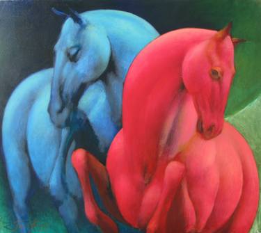 Print of Fine Art Horse Paintings by Tokhir Karimov