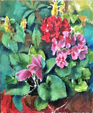 Original Impressionism Botanic Paintings by Tokhir Karimov