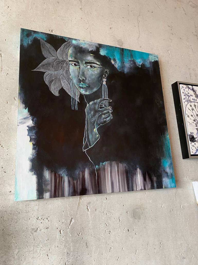 Original Illustration People Painting by Mishel Schwartz