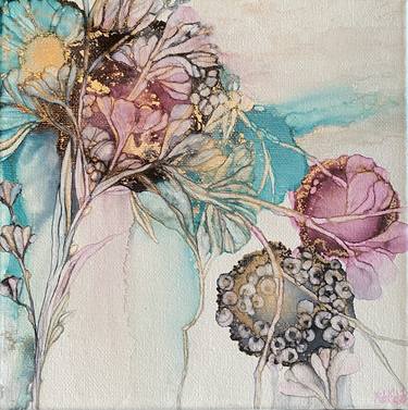 Print of Abstract Floral Paintings by Mishel Schwartz