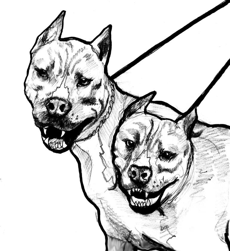 Print of Realism Dogs Drawing by John Sibley
