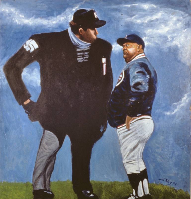 Original Sports Painting by John Sibley | Figurative Art on Canvas | The Little General