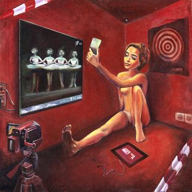 Original Surrealism People Paintings by Viktoria Ramushkevich