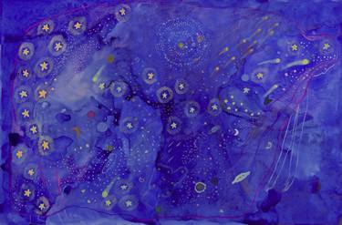 Print of Expressionism Outer Space Paintings by Christiane Drapela