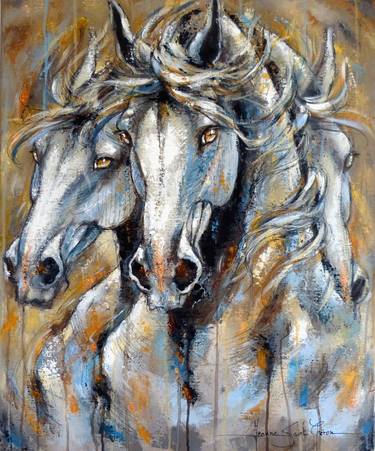 Original Horse Paintings by Jeanne Saint Cheron
