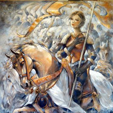 Original Expressionism Horse Paintings by Jeanne Saint Cheron