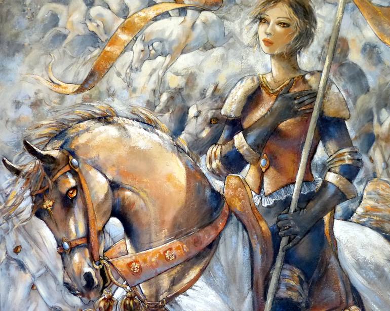 Original Horse Painting by Jeanne Saint Cheron