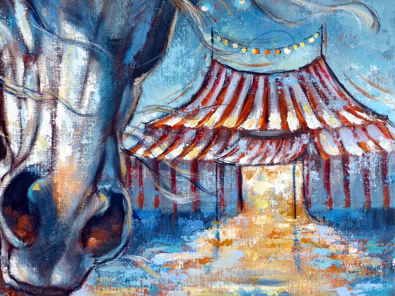 Original Expressionism Animal Painting by Jeanne Saint Cheron