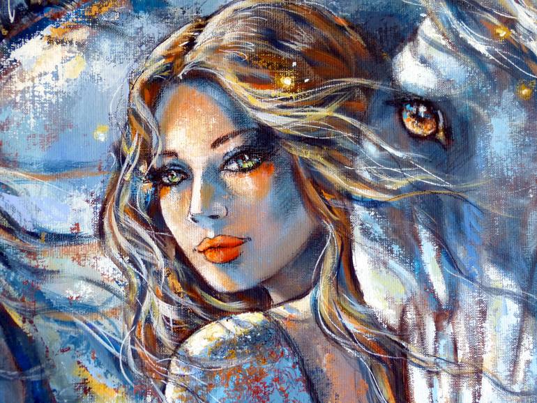 Original Expressionism Animal Painting by Jeanne Saint Cheron