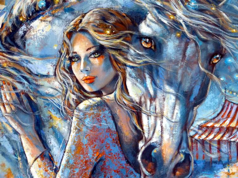 Original Expressionism Animal Painting by Jeanne Saint Cheron