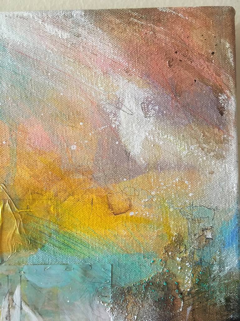 Original Abstract Landscape Collage by Yuko Ueda
