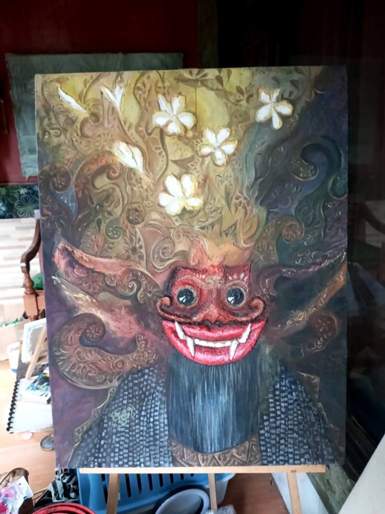 Original Art Deco Classical Mythology Painting by Ik Elise