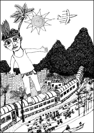 Print of Figurative Train Drawings by Dee Sunshine