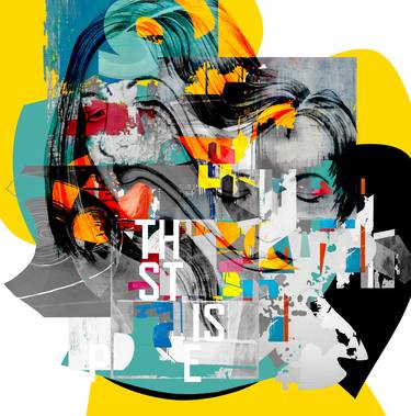 Original Abstract Collage by Analogue to Digital