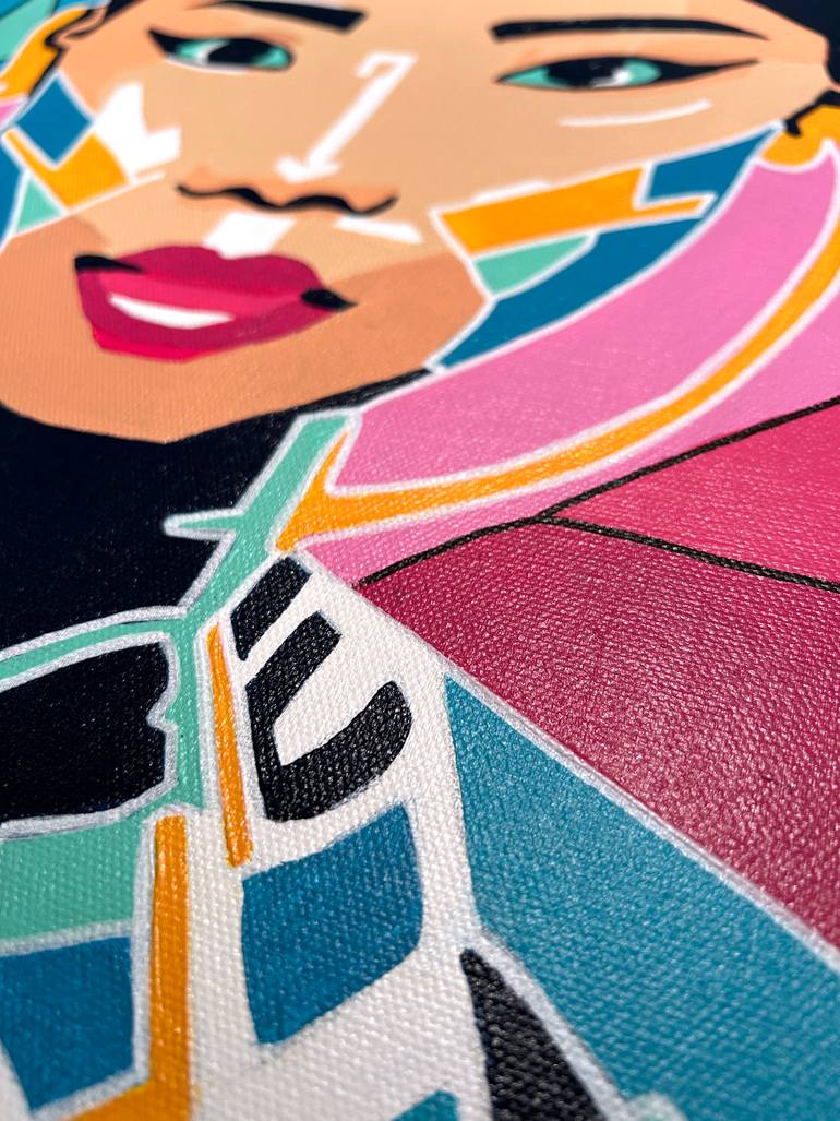 Original Pop Art Women Painting by Stéphane Castet-Moulat