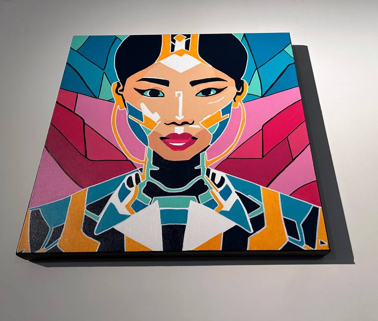 Original Pop Art Women Painting by Stéphane Castet-Moulat