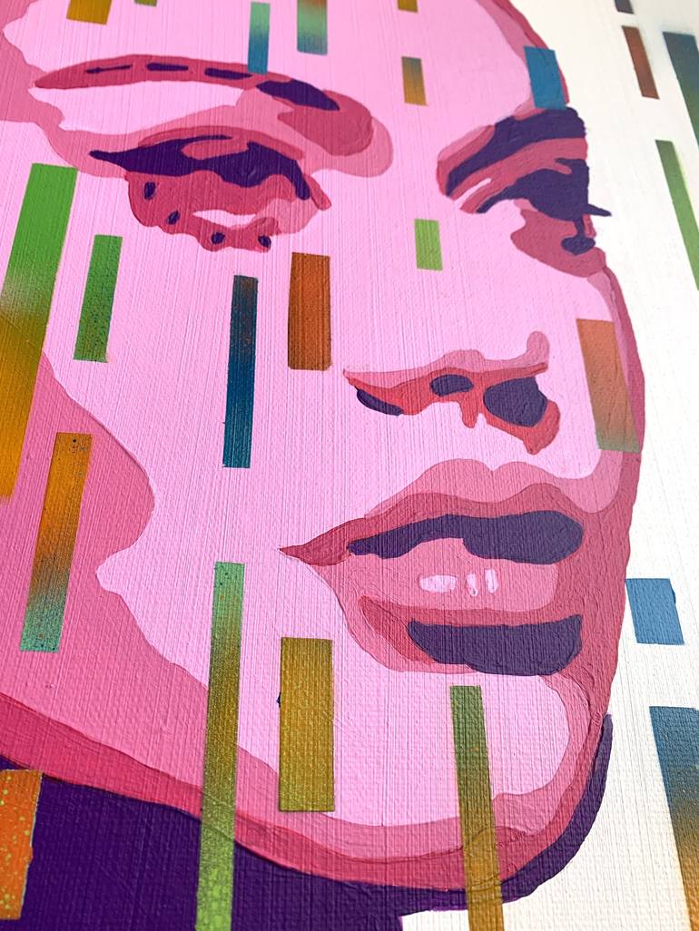 Original Pop Art Portrait Painting by Stéphane Castet-Moulat