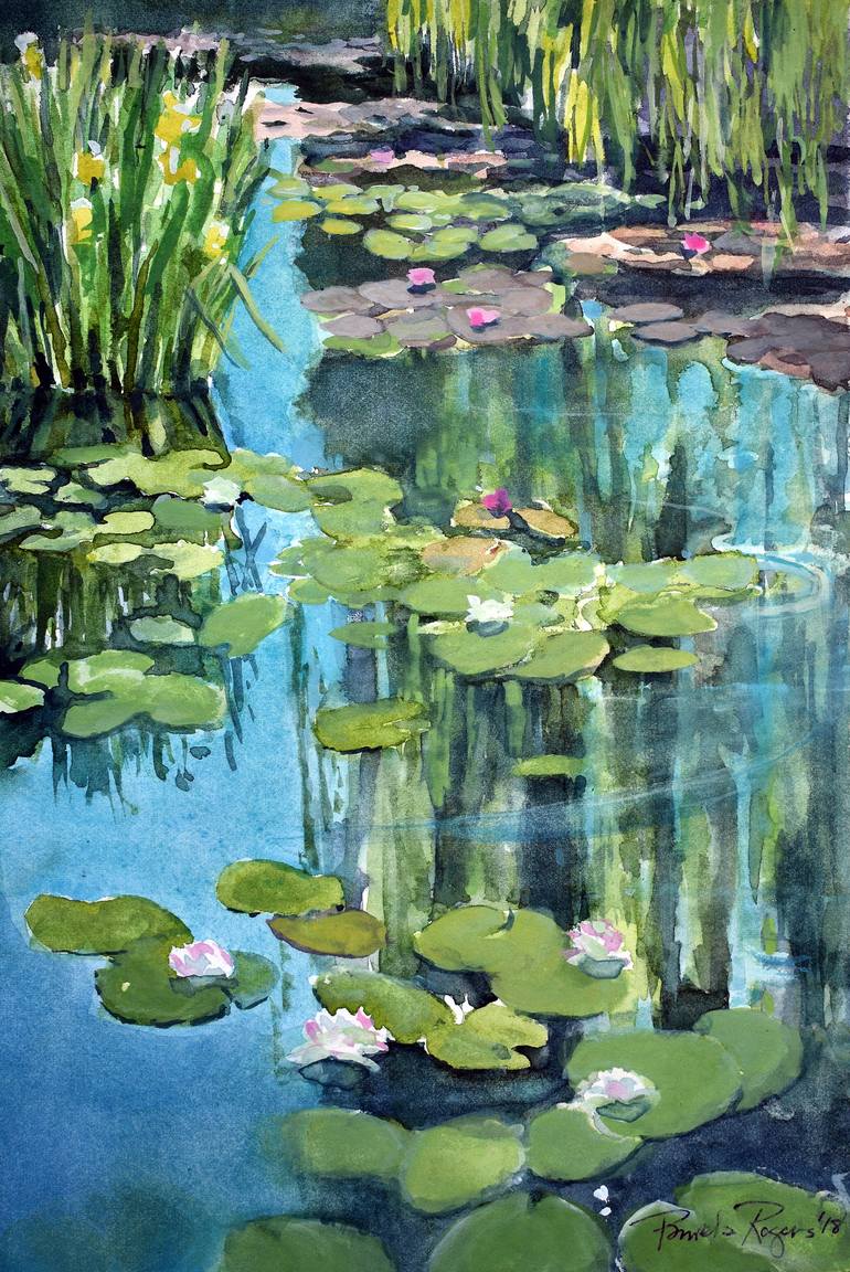 water lily pond painting