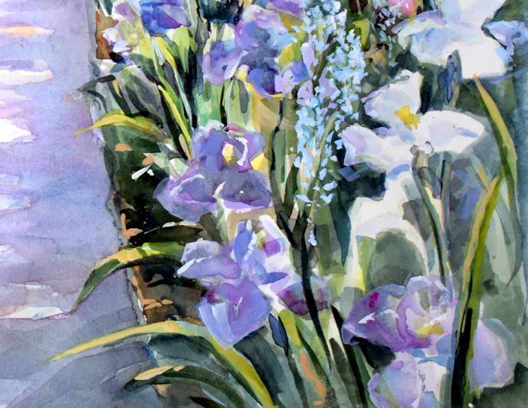 Original Figurative Garden Painting by Pamela Rogers