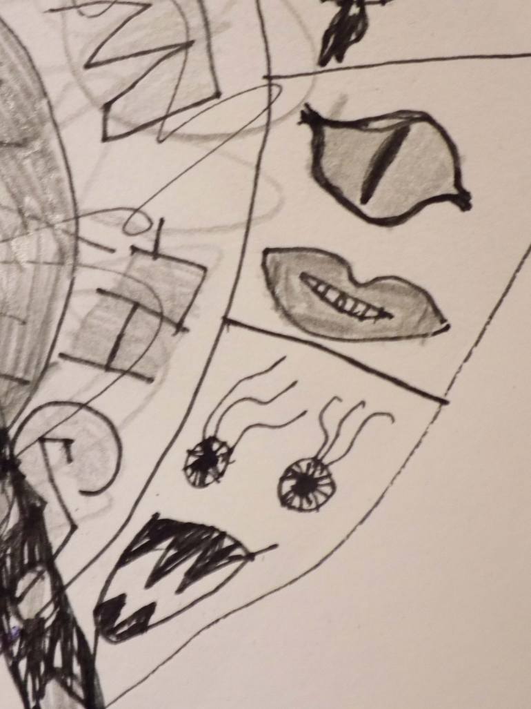 Original Illustration Abstract Drawing by Radana Planka