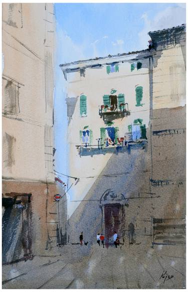 Original Impressionism Architecture Painting by Igor Kogan
