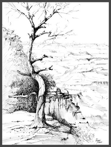 Print of Fine Art Landscape Drawings by Igor Kogan