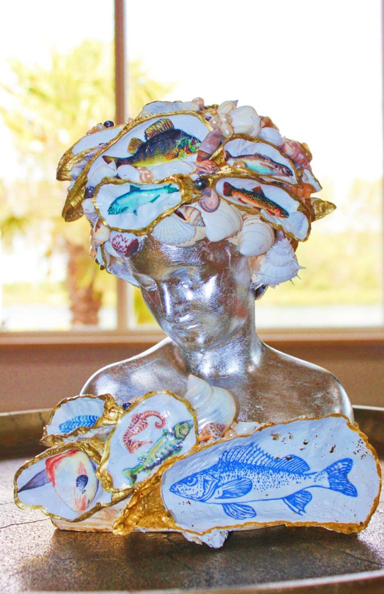 Original Art Nouveau Beach Sculpture by Diana Scherpenisse
