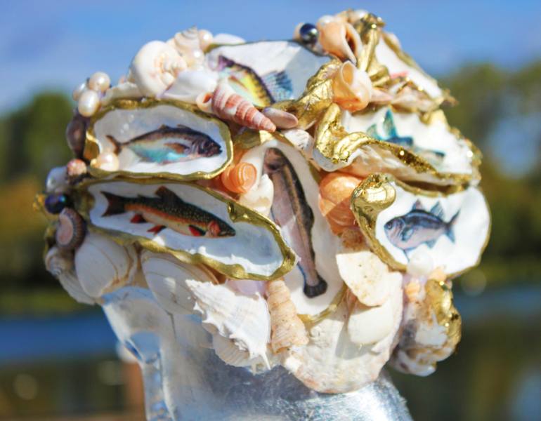 Original Art Nouveau Beach Sculpture by Diana Scherpenisse