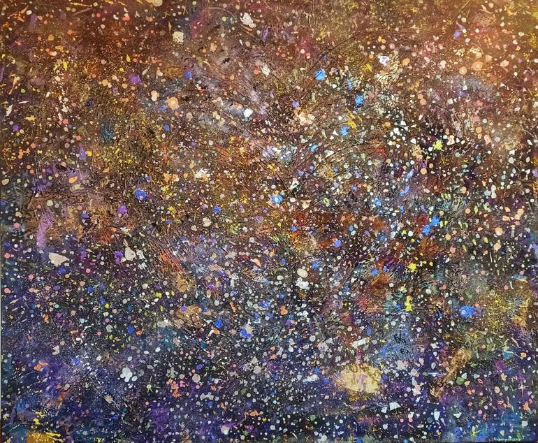 Original Abstract Outer Space Paintings by Diana Scherpenisse
