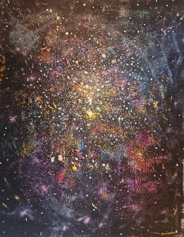 Original Abstract Outer Space Paintings by Diana Scherpenisse
