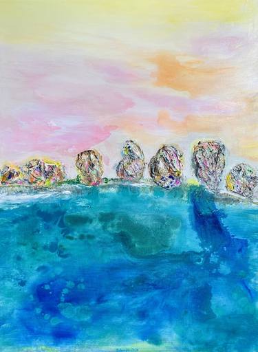 Original Abstract Nature Mixed Media by Diana Scherpenisse