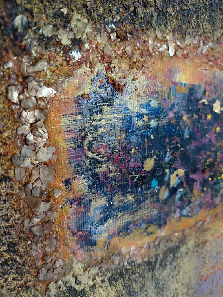 Original Abstract Expressionism Christmas Mixed Media by Diana Scherpenisse