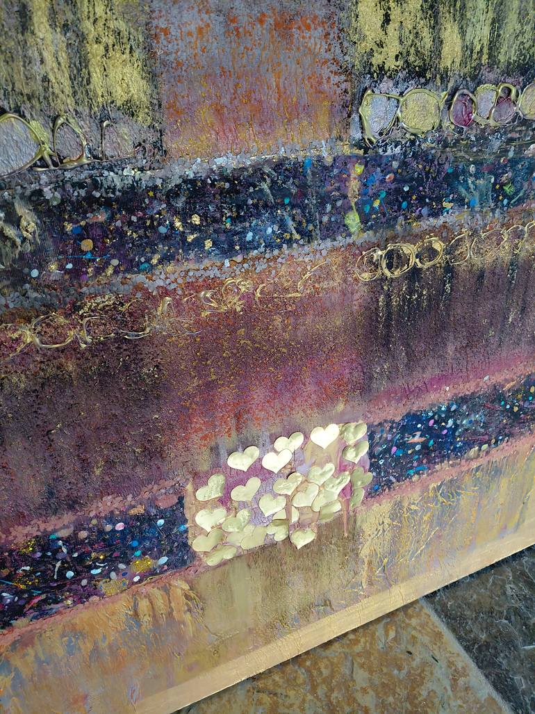 Original Abstract Expressionism Christmas Mixed Media by Diana Scherpenisse